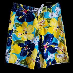 Abercrombie & Fitch Men's Swim Trunks Board Shorts Size Medium Floral Tropical